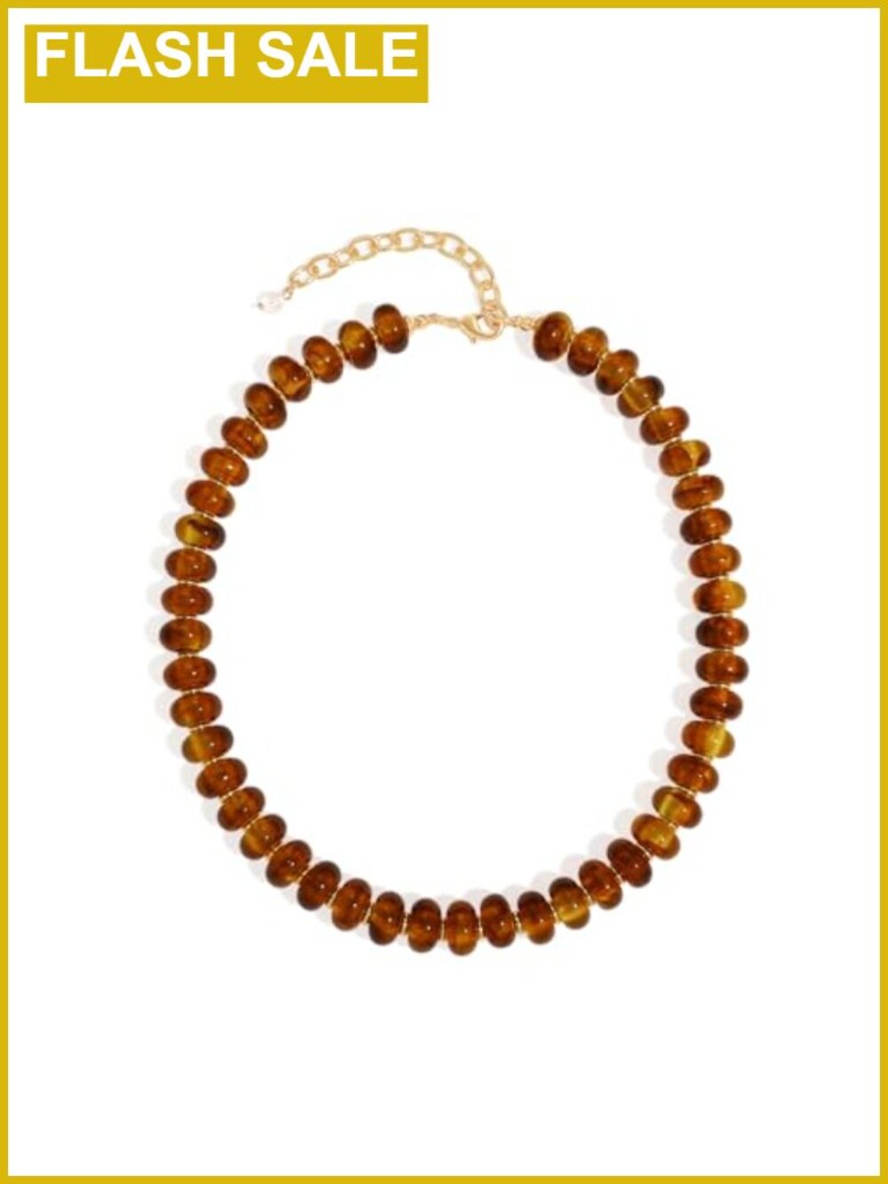 Chunky Resin Beaded Choker Necklace Adjustable Lobster Clasp Boho Statement